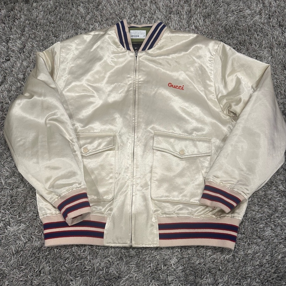 Gucci Nylon canvas reversible zip jacket Sz 50 - Picture 4 of 12